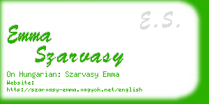 emma szarvasy business card
